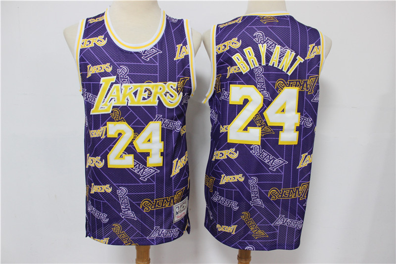 2020 Men Los Angeles Lakers Crershaw #24 Bryant purple Game NBA Jerseys->->NBA Jersey